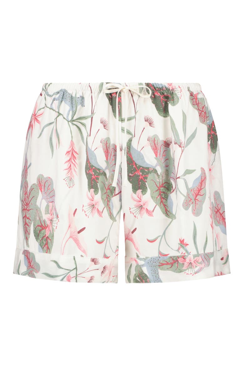Cheetah Pajama Shorts, Alternate, color, SNOW WHITE