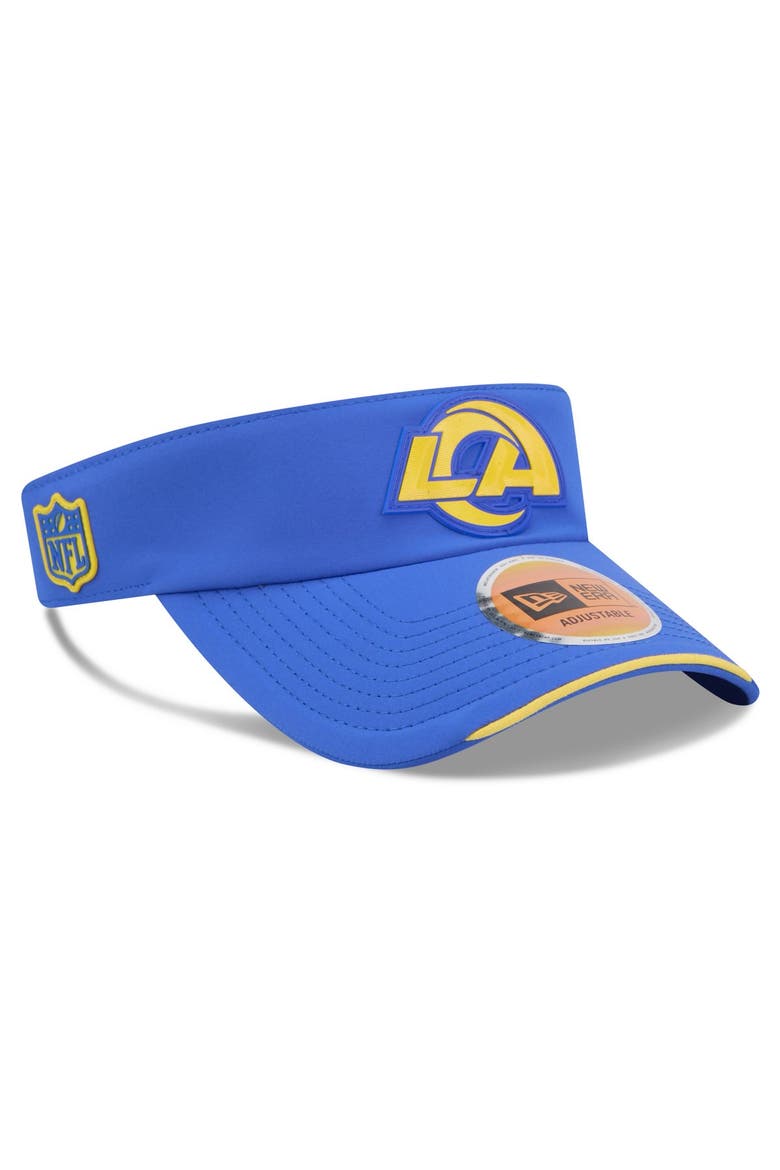 Men's New Era Royal Los Angeles Rams 2026 Sideline Adjustable Visor, Main, color, Royal