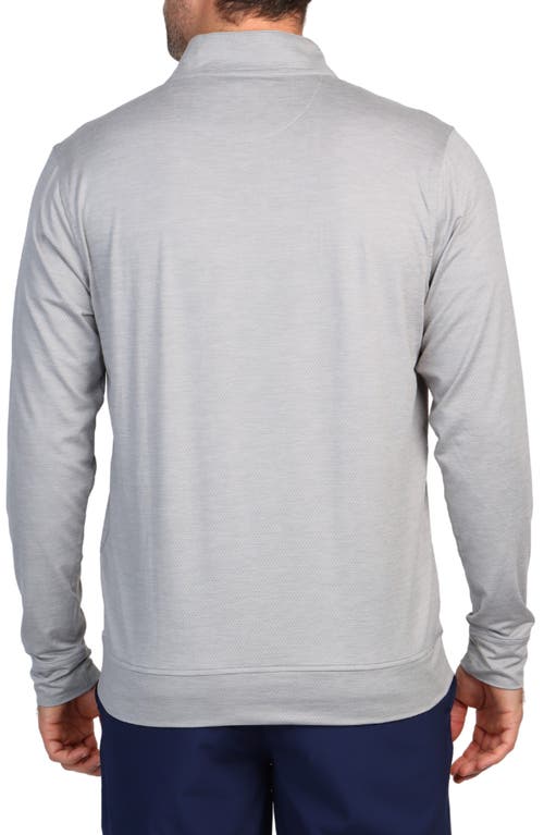 Tailorbyrd Quarter Zip Performance Knit Pullover In Gray