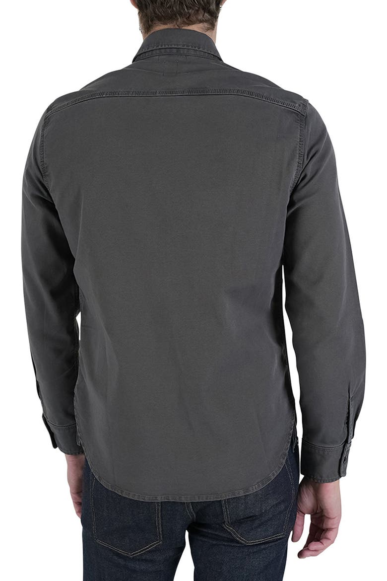 The Brace Cotton Button-Up Shirt, Alternate, color, CHARCOAL