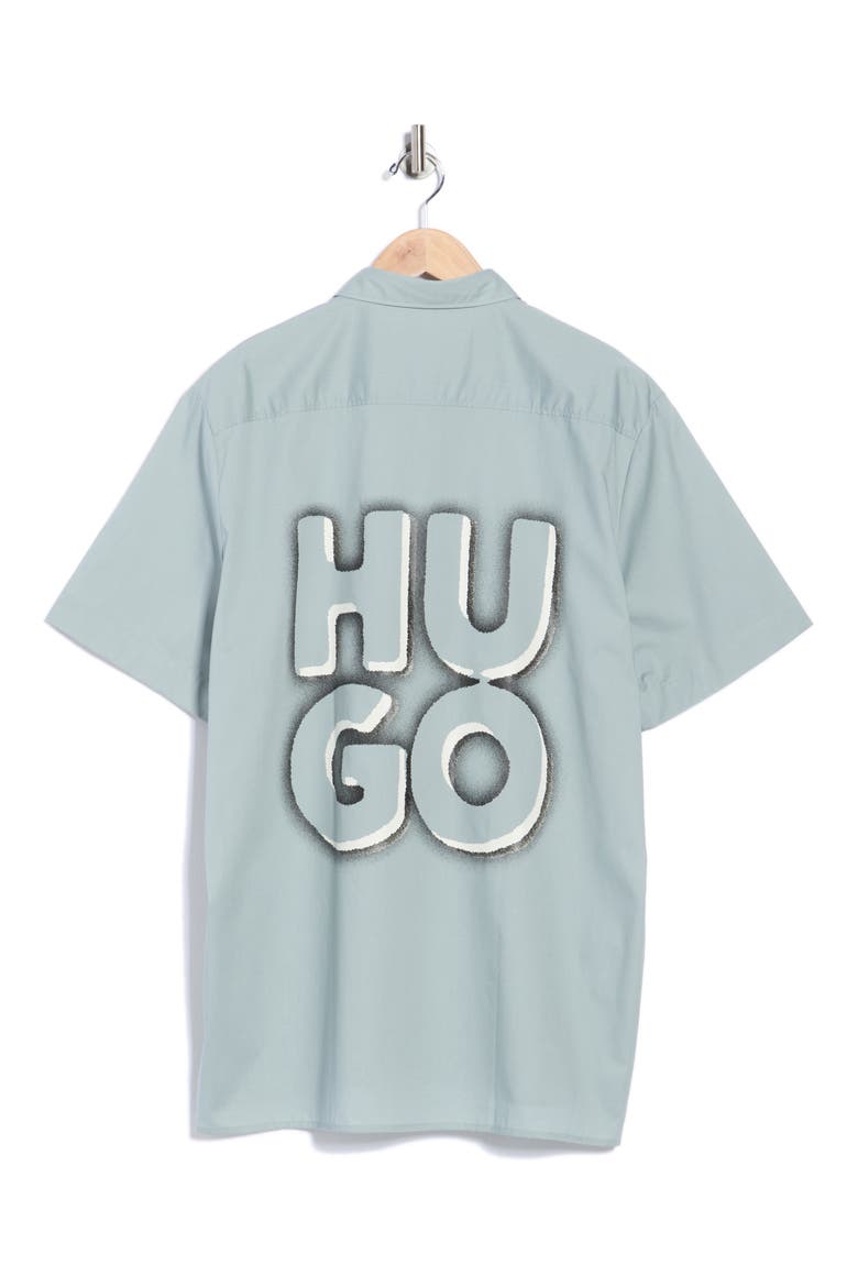 Ebor Short Sleeve Button-up Shirt, Alternate, color, OPEN GREY