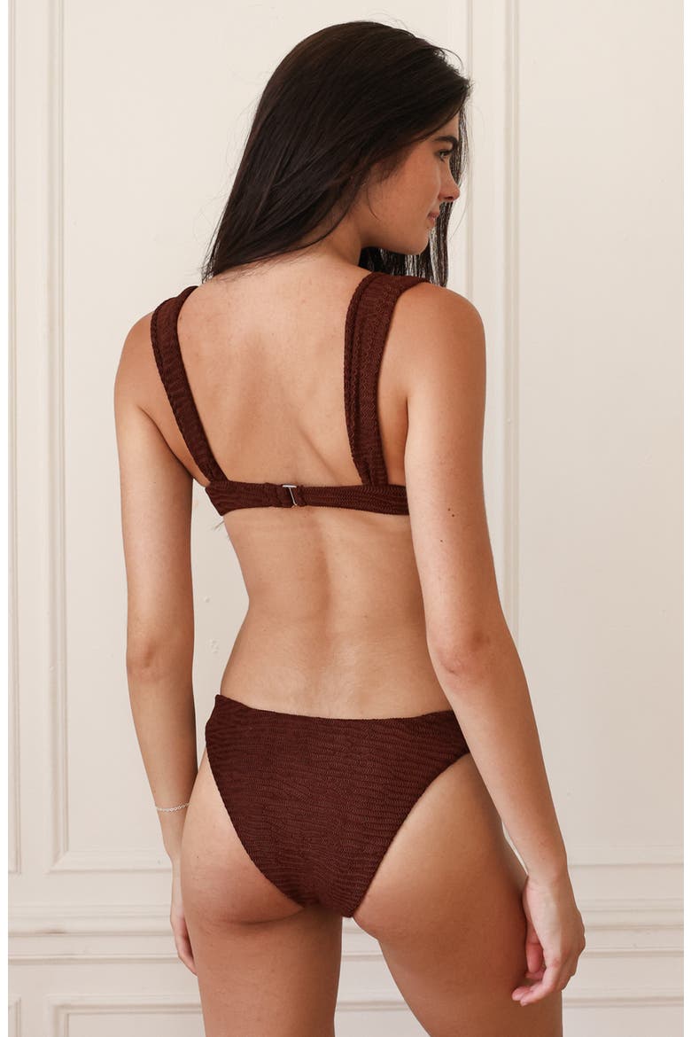 Roma Underwire Bikini Top, Alternate, color, Mocha Crinkle