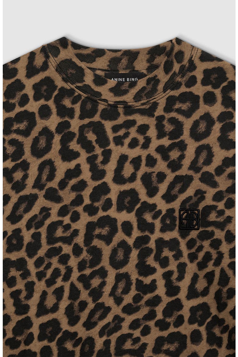 Avi Tee, Alternate, color, Black / Brown Leopard