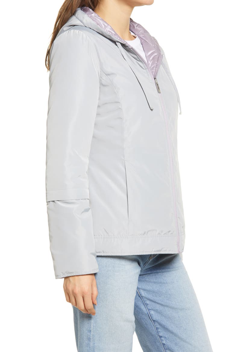 Reversible Hooded Puffer Jacket, Alternate, color, LILAC