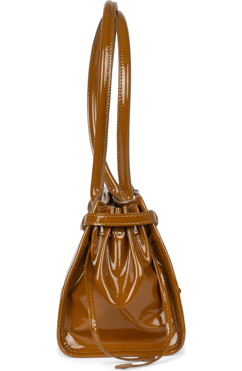 Jeffrey Campbell Pesky Leather Shoulder Bag, Alternate, color, Tan Crinkle Patent