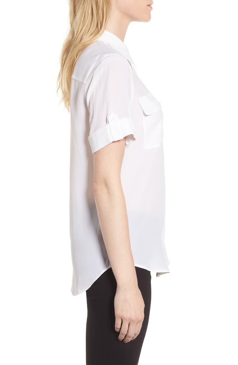 Equipment Slim Signature Short Sleeve Silk Shirt, Alternate, color,