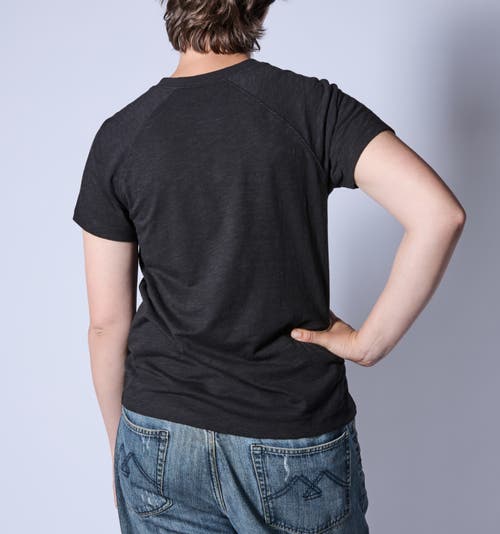 Tomboyx Jersey Slub Raglan Crewneck T-shirt In Black
