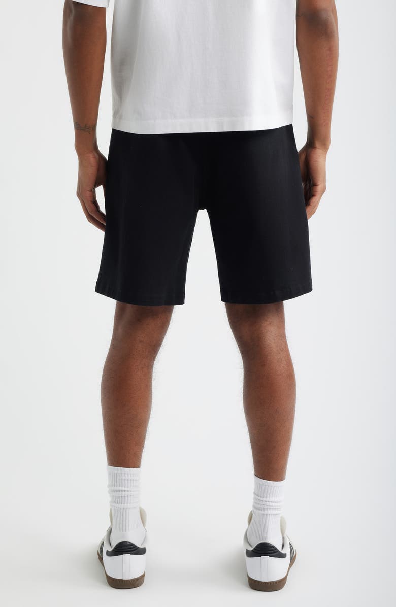 SANTO STUDIO Del Mar Flat Front Stretch Twill Chino Shorts, Alternate, color, Black