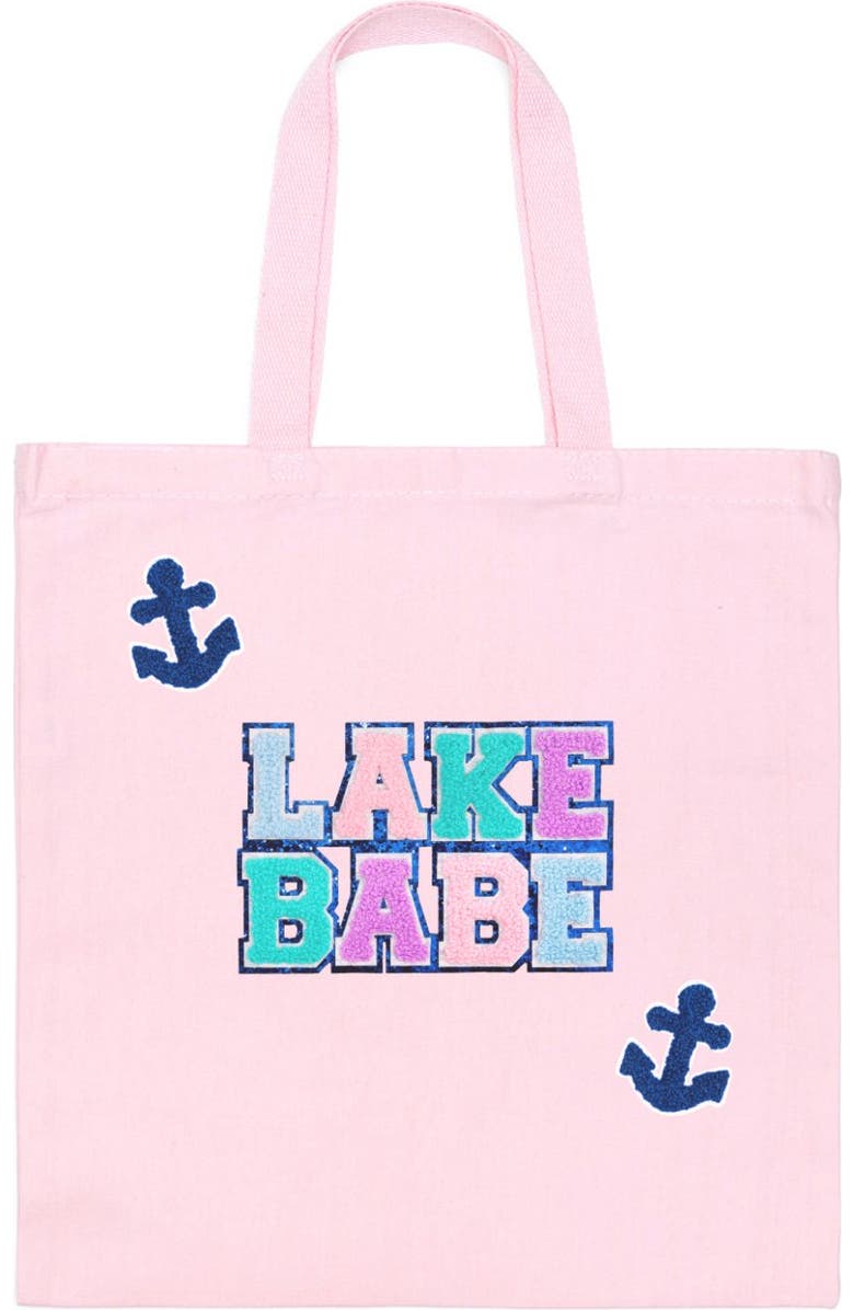 Sweet Wink Lake Babe Patch Tote, Main, color, Soft Pink
