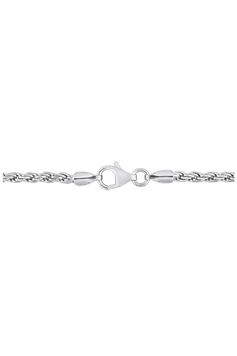 Rope Chain Necklace & Bracelet Set, Alternate, color, SILVER