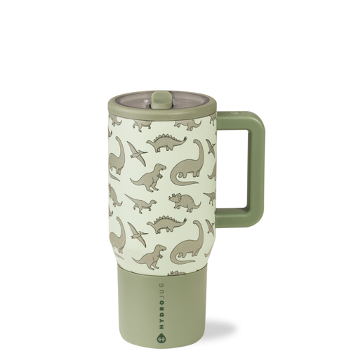 HydroJug Insulated Kids Water Bottle 20oz with Flip Straw & Handle - Leak-Proof & Durable in Dinosaur  product