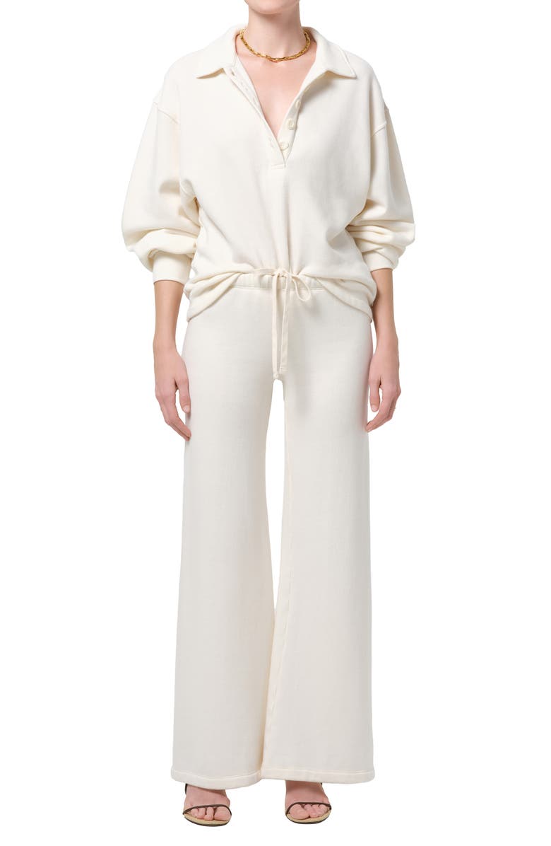 Citizens of Humanity Johnny Collar Oversize Fleece Sweatshirt, Alternate, color, Pashmina Off White