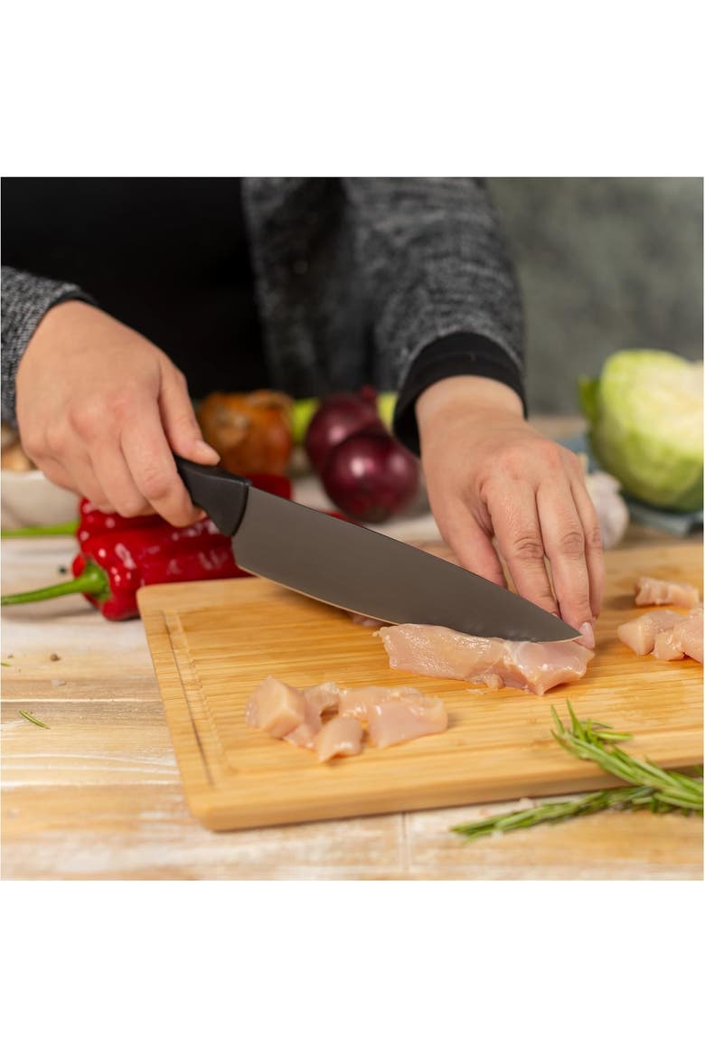 ICED Chef's Knife 8-Inch, Ice Hardened German Stainless Blade, Alternate, color, Black