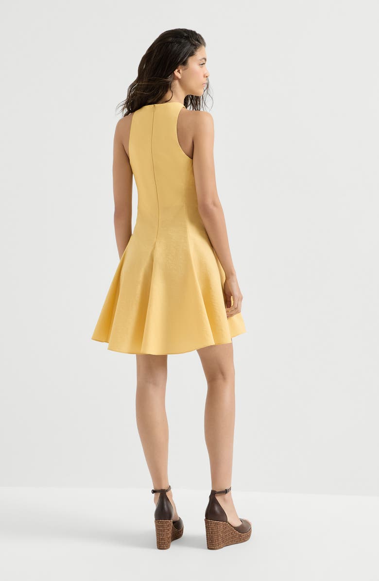 Brunello Cucinelli Poplin mini dress, Alternate, color, Yellow