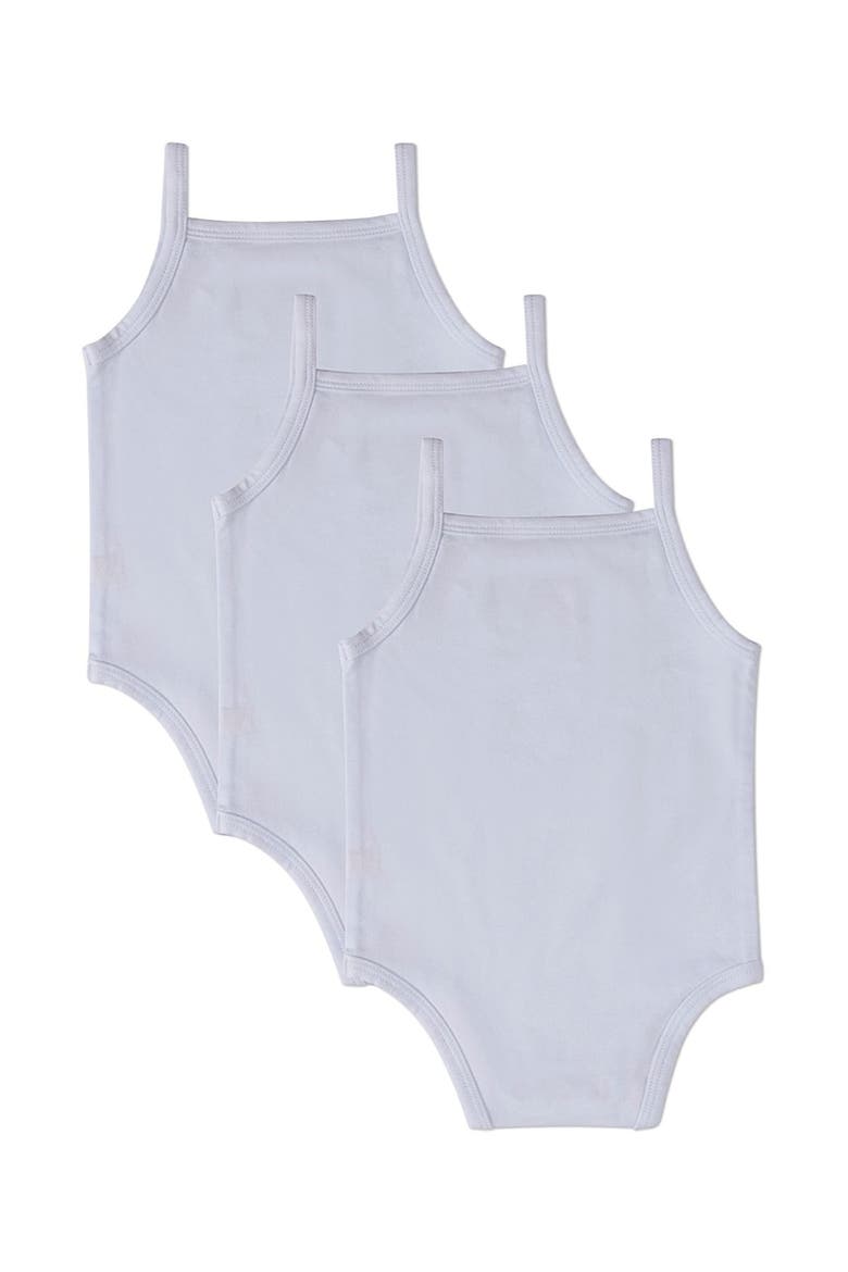 3 Pack Baby White Bodysuits, Alternate, color, White-White-White