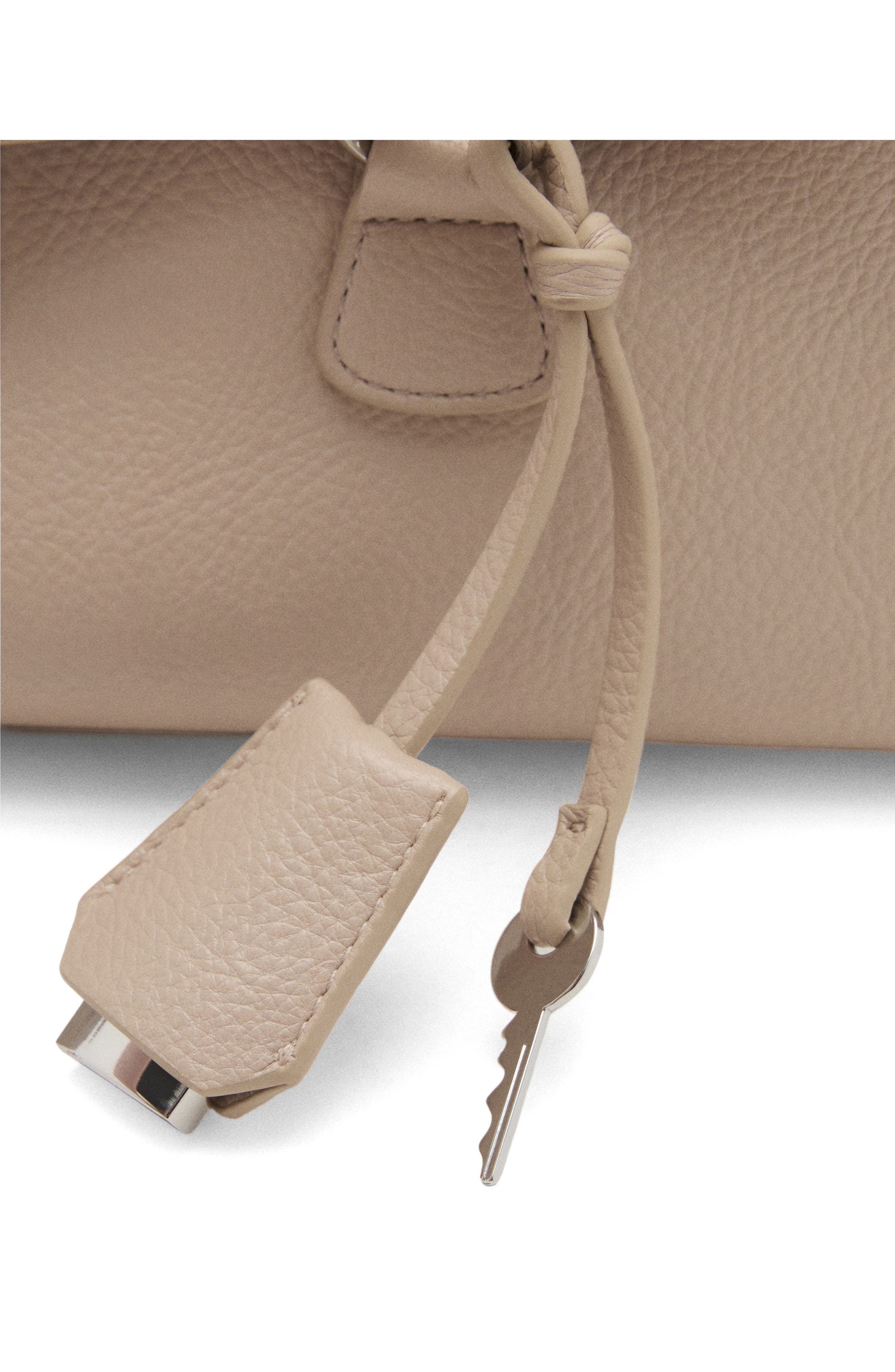 MANGO City Faux Leather Shoulder Bag, Alternate, color, Off White