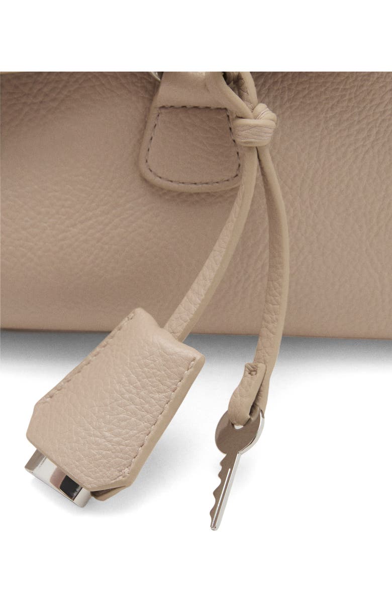 MANGO City Faux Leather Shoulder Bag, Alternate, color, Off White
