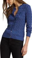 Lauren Ralph Lauren Cable Stitch Cotton Blend Cardigan