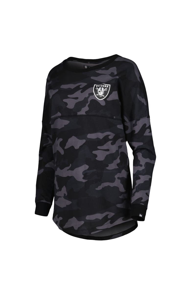 New Era Women's New Era Black Las Vegas Raiders Camo Long Sleeve T-Shirt, Alternate, color, Black