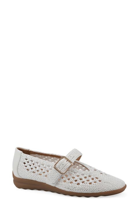 Cordette Woven Mary Jane Flat (Women)