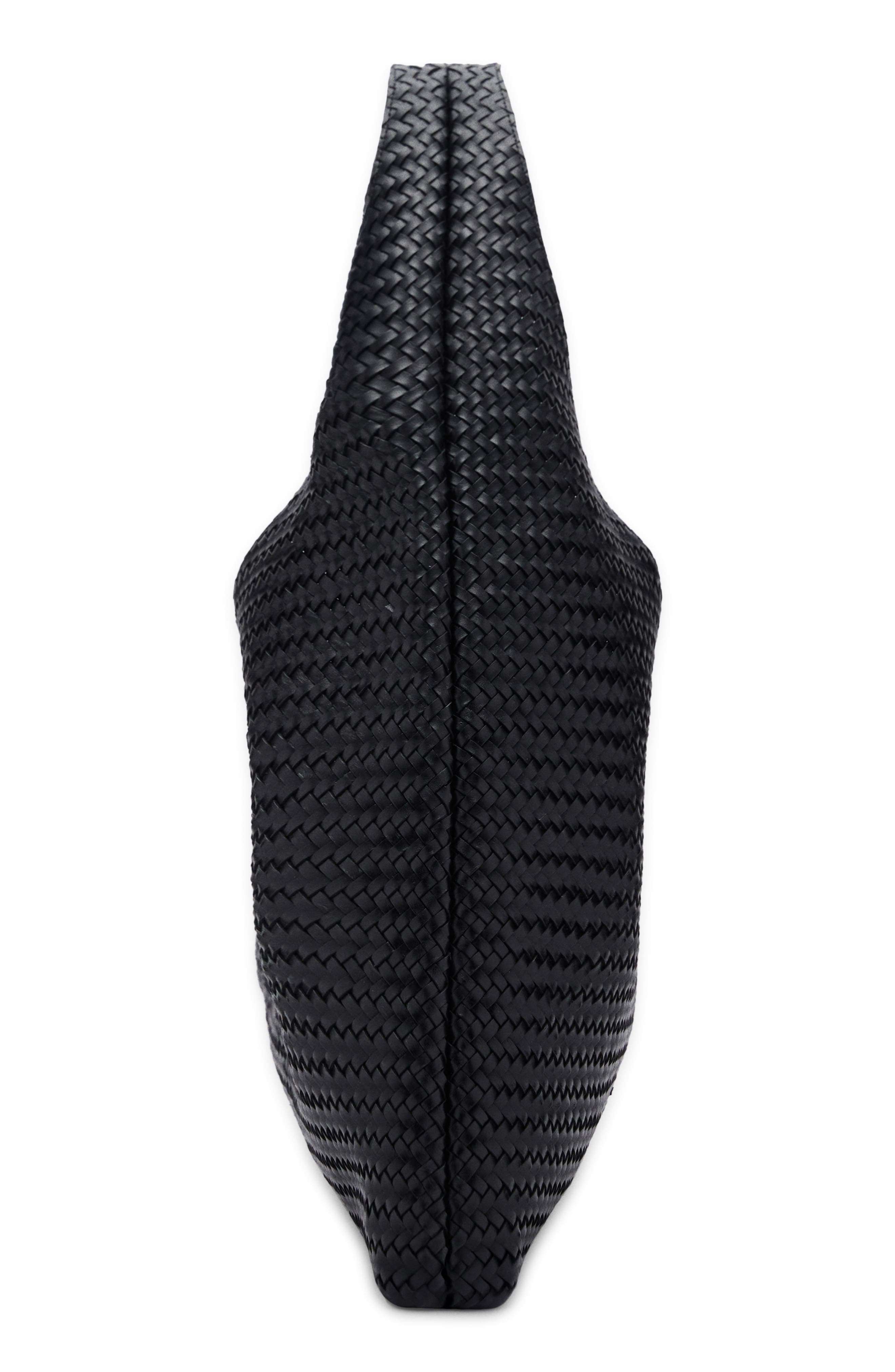 MANGO Large Braided Leather Shoulder Bag, Alternate, color, 