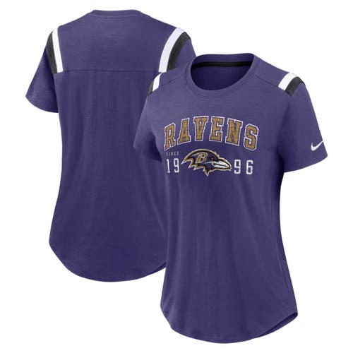 Nike Purple Baltimore Ravens Historic Slub Fashion T-shirt