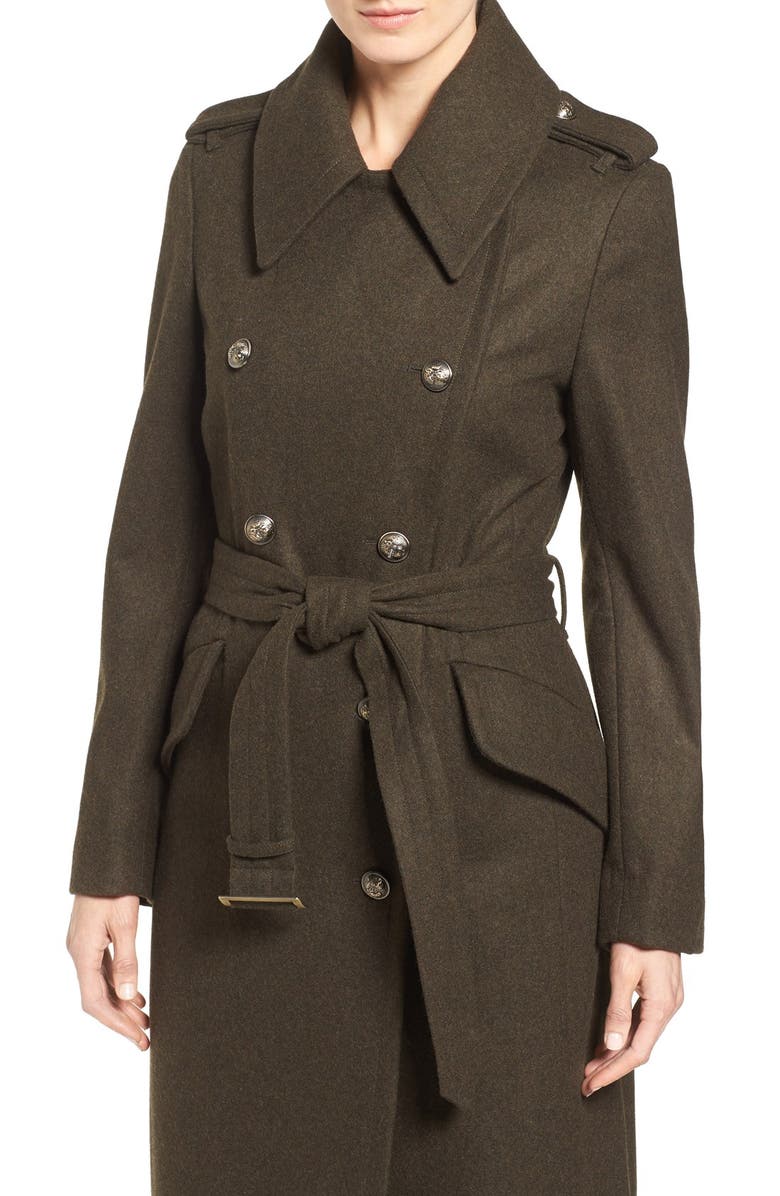 London Fog Double Breasted Trench Coat, Alternate, color,