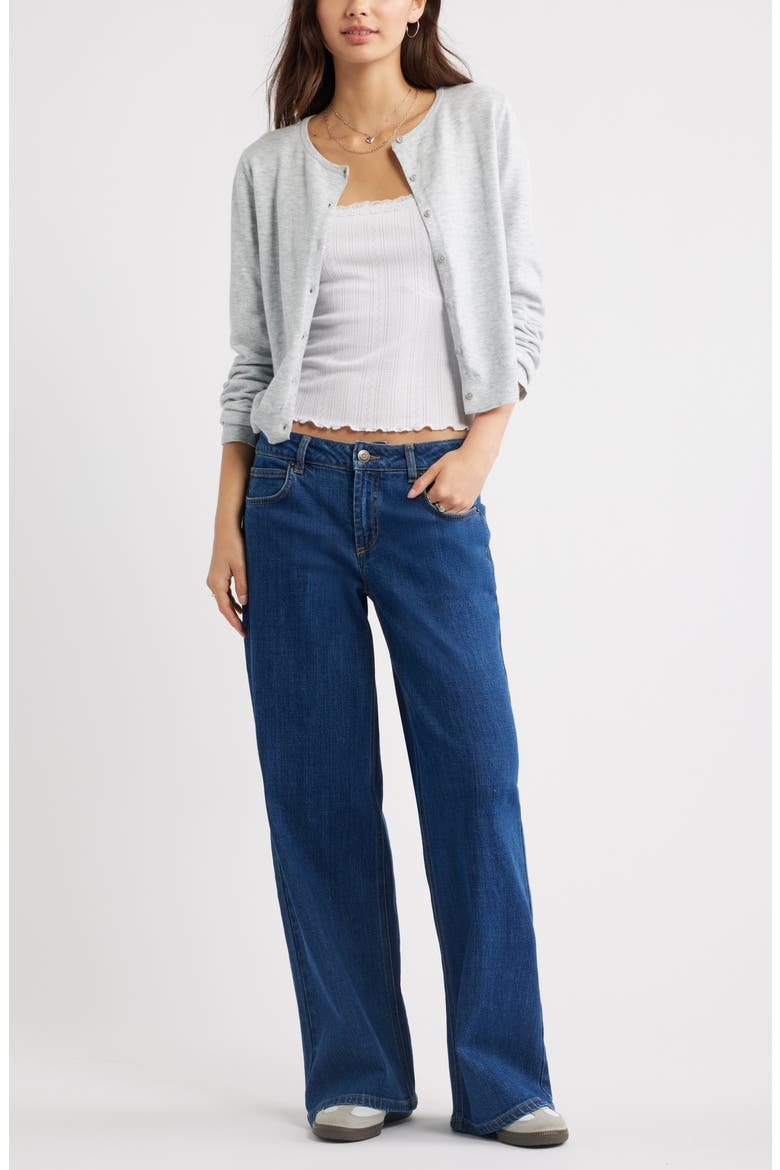 Low Rise Baggy Wide Leg Jeans, Alternate, color, LA BREA WASH