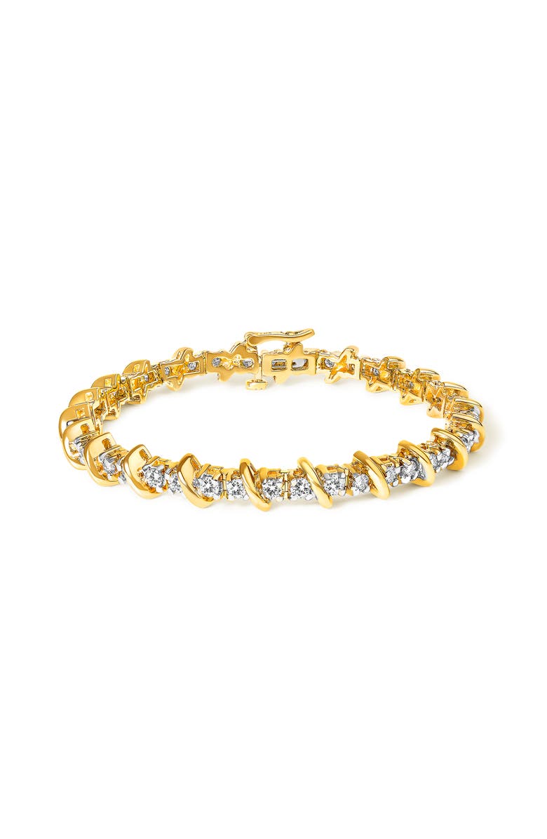 Haus of Brilliance 14K Yellow Gold 3.0 Cttw Diamond S Link Bracelet, Main, color, Yellow
