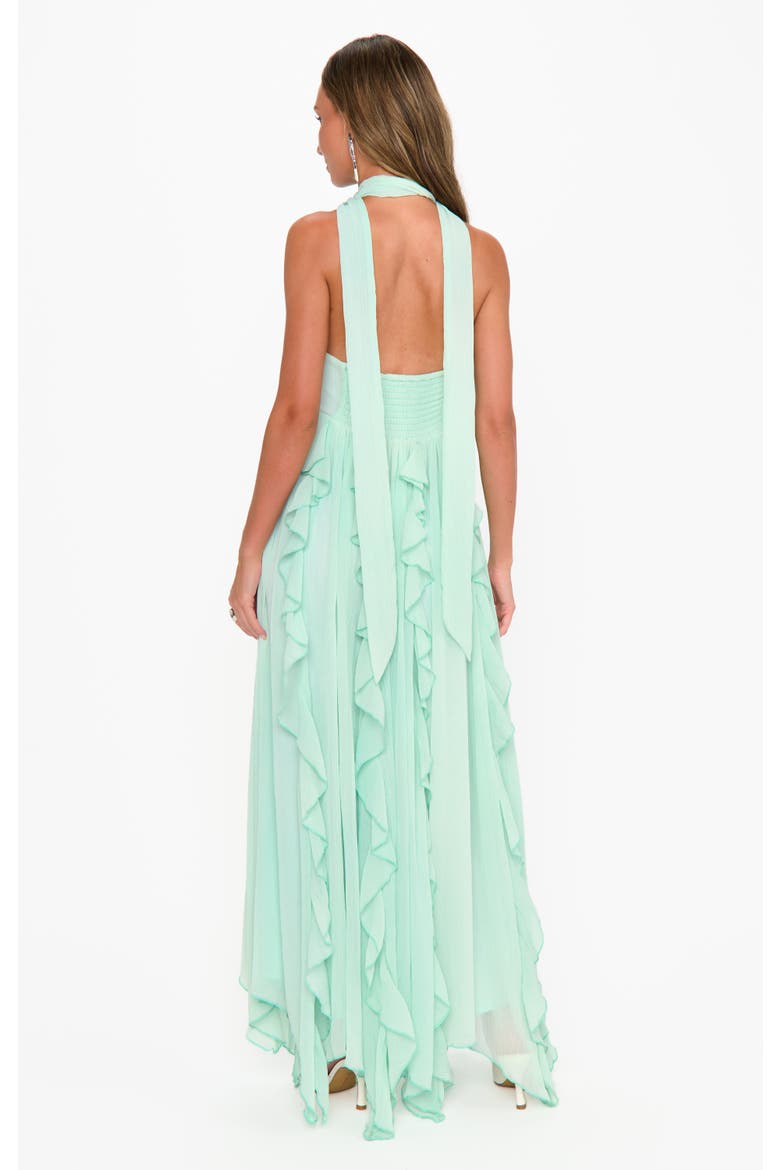 Gemma Ruffle Maxi Dress, Alternate, color, Jelly Mint