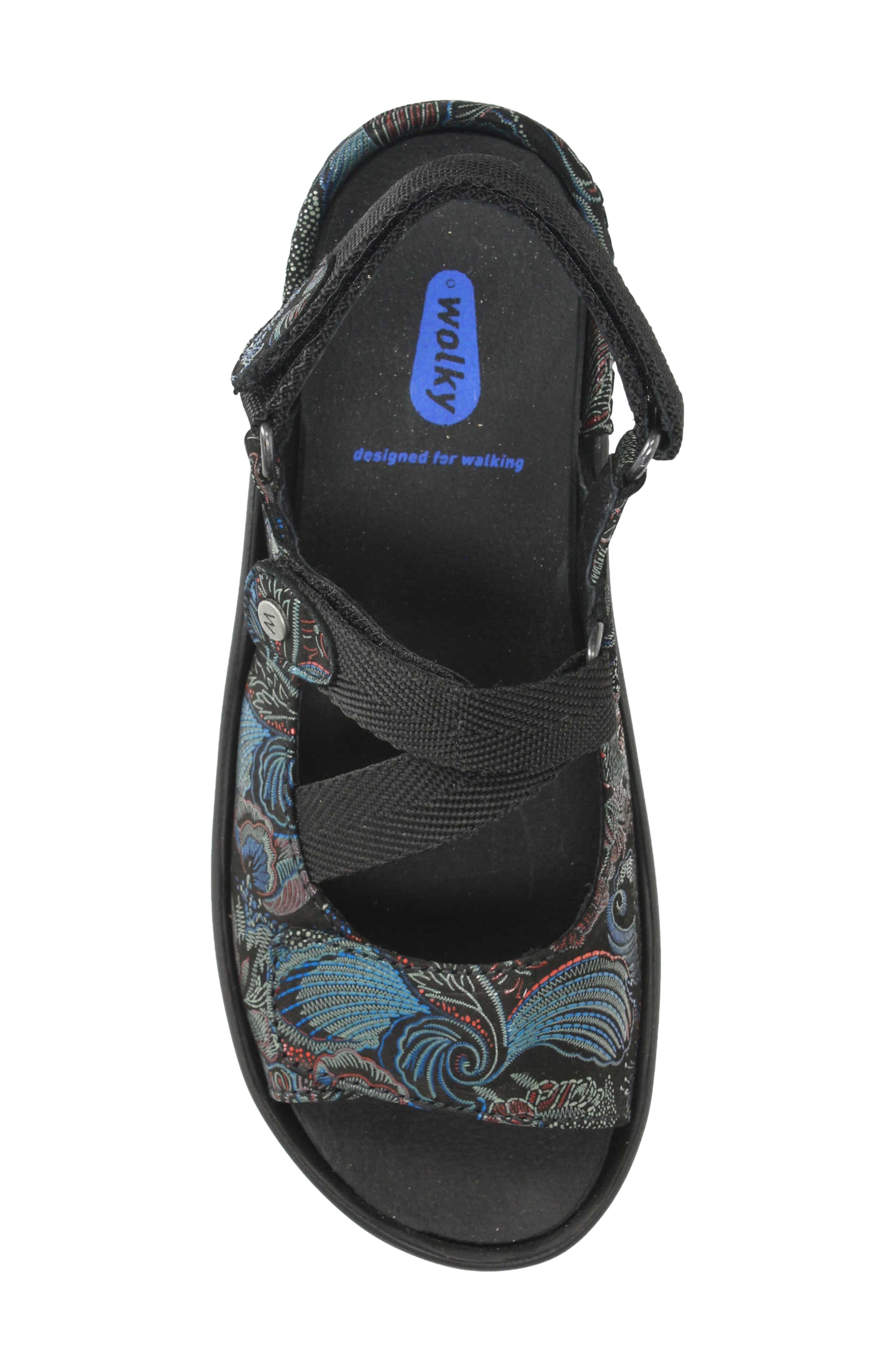 Lisse Slingback Sandal, Alternate, color, BLACK BLUE