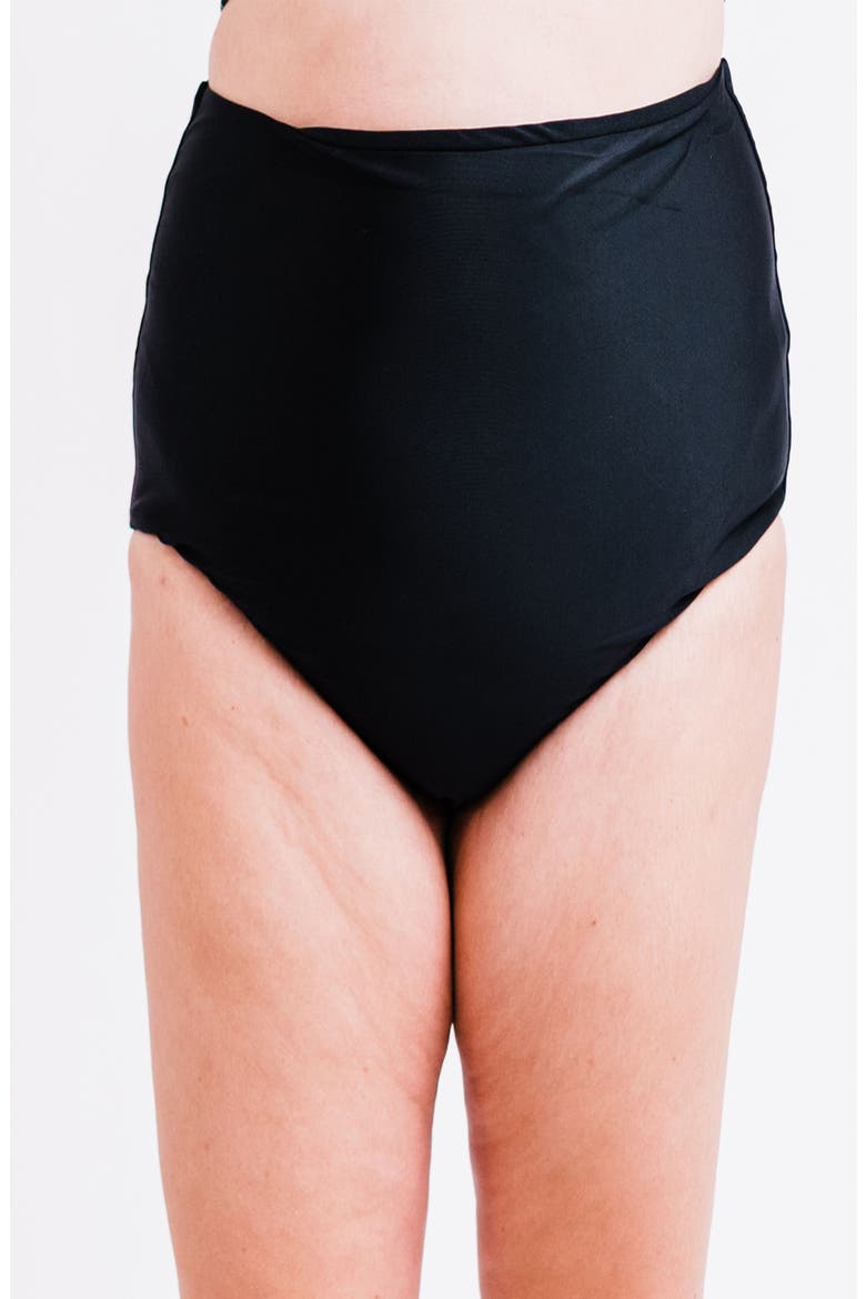 Plus Size High-Waisted Bikini Bottom, Main, color, Black