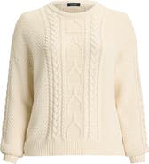 Lauren Ralph Lauren Rexden Cable Stitch Cotton Crewneck Sweater