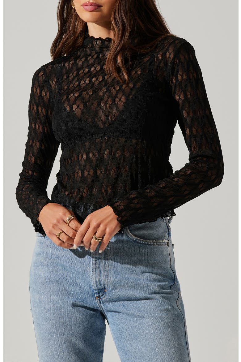 Dorset Mesh Top, Main, color, BLACK
