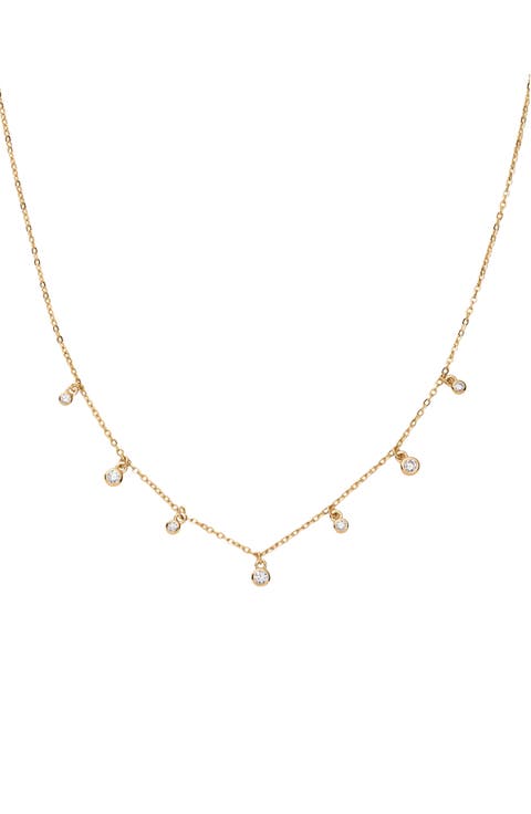 Poppy Cubic Zirconia Solitaire Necklace
