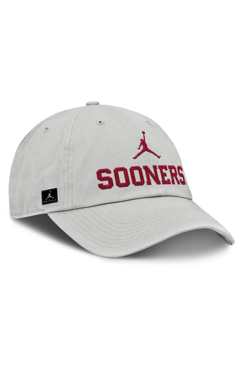 Jordan Brand Men's Jordan Brand Gray Oklahoma Sooners 2025 On-Field Gameday Club Adjustable Hat, Alternate, color, 