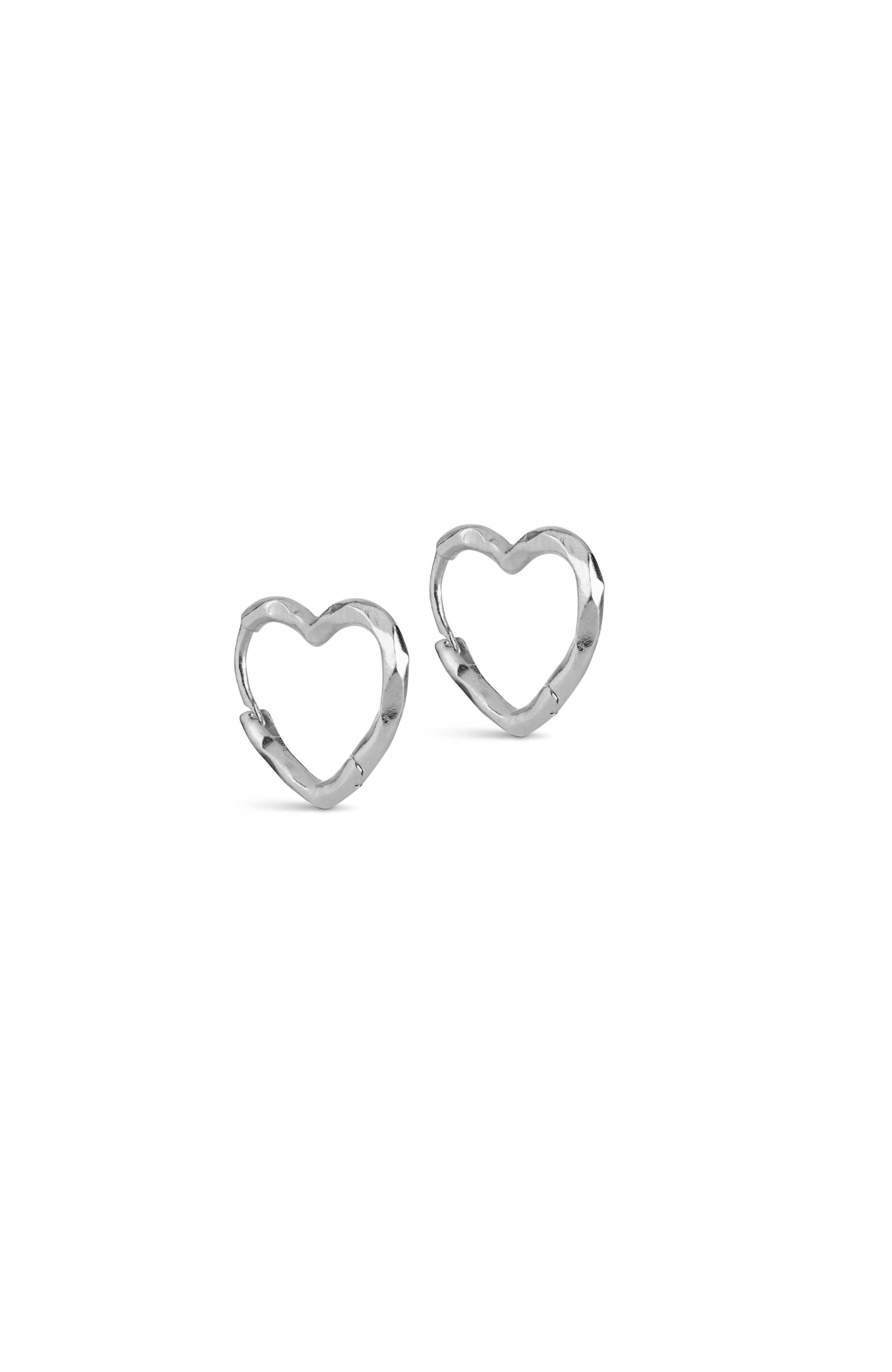 Enamel Copenhagen Organic Heart Small Hoops In Multi