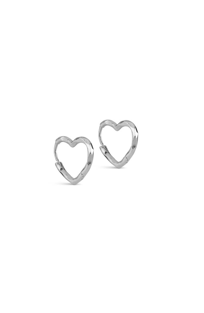 Enamel Copenhagen Organic Heart Small Hoops, Main, color, 925S/M