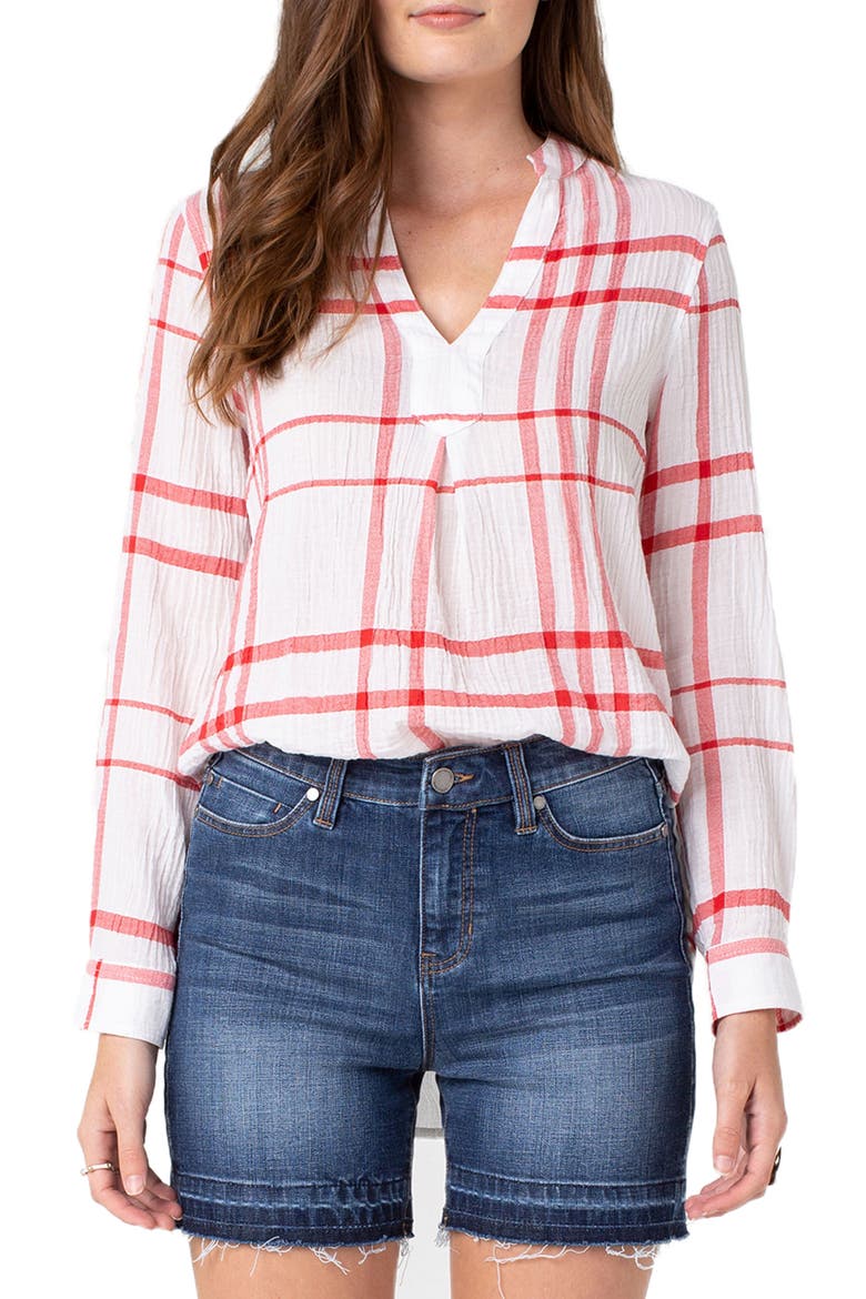 Plaid Shirt, Main, color, RED/ WHITE PLAID