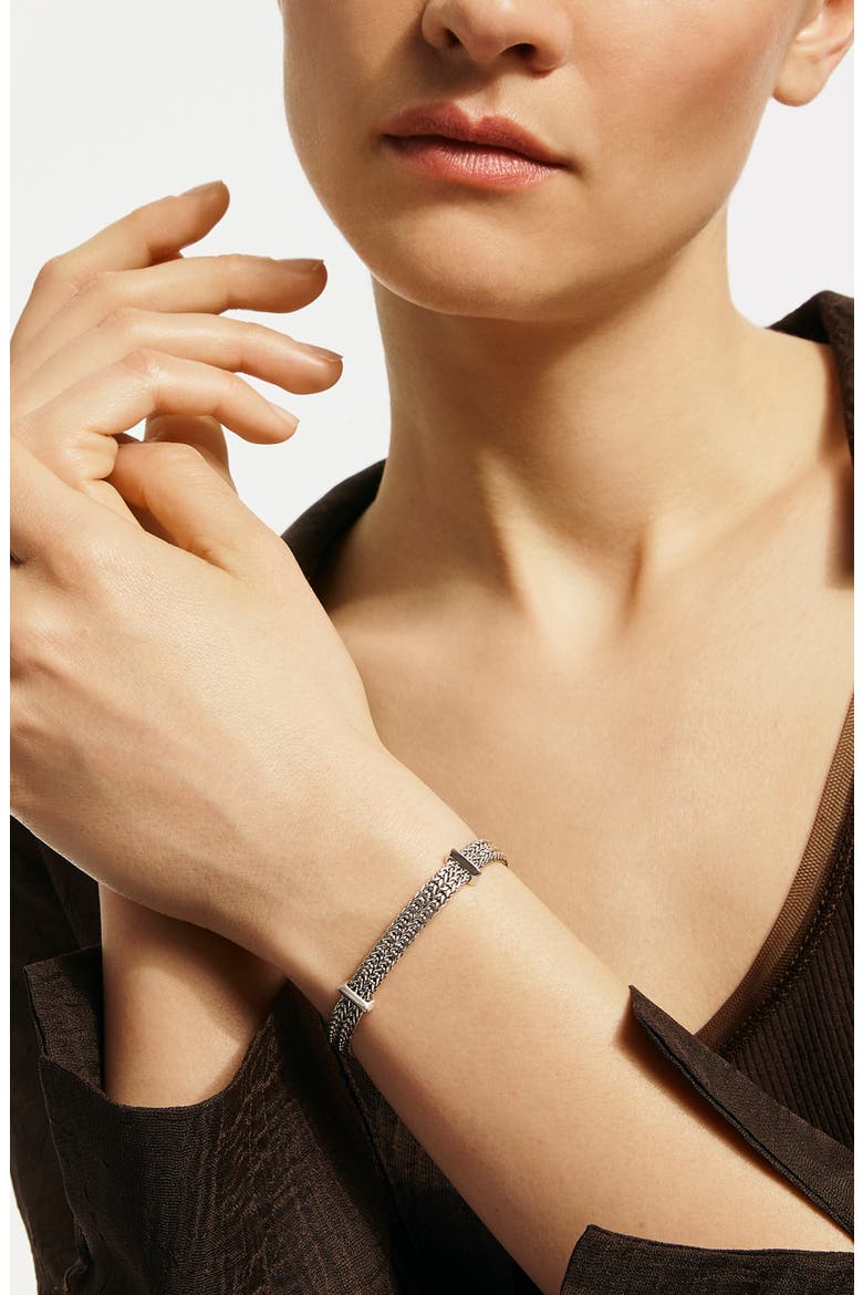Icon Link Station Bracelet, Alternate, color, SILVER