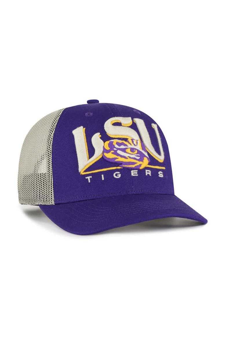 Men's '47 Purple LSU Tigers Arid Adjustable Trucker Hat, Alternate, color, Purple