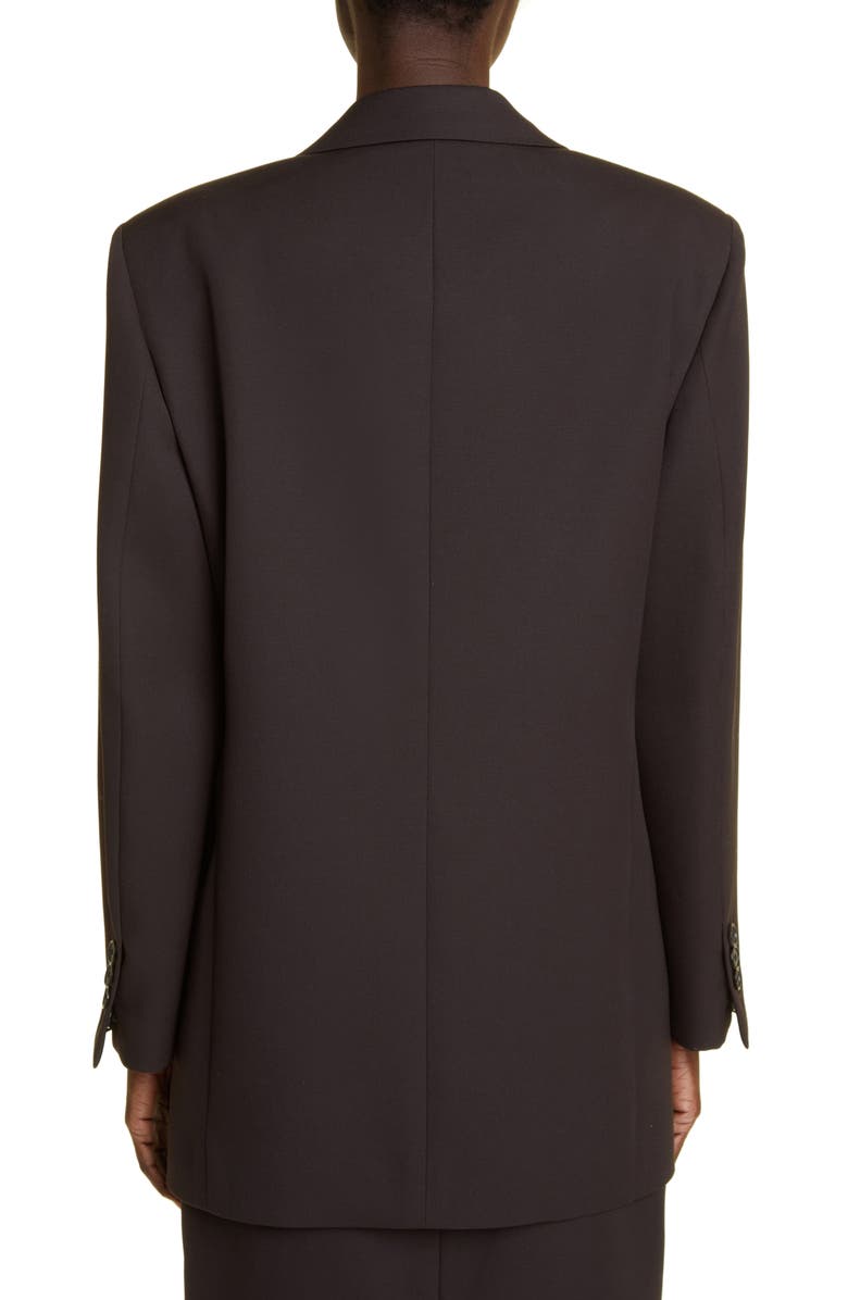 The Row Myriam Contrast Sleeve Wool Jacket, Alternate, color,