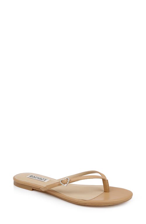 Shop Badgley Mischka Collection Dynah Flip Flop In Reed Leather