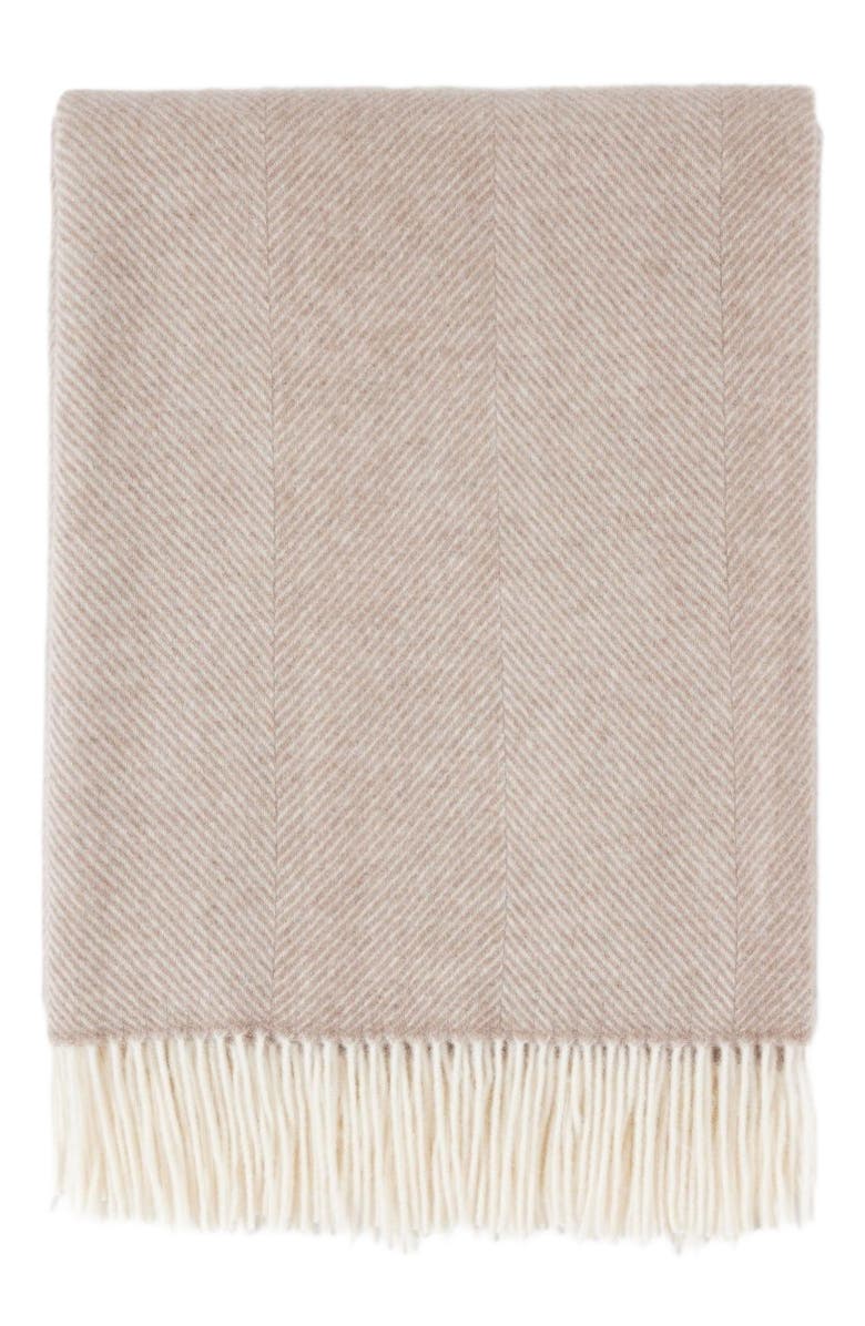 GOBI Mongolian Cashmere Cashmere Super Soft Throw, Main, color, Taupe