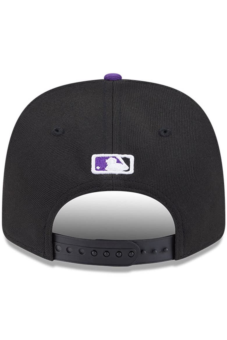 Men's New Era  Black Colorado Rockies Player Replica 9SEVENTY Adjustable Hat, Alternate, color, Black