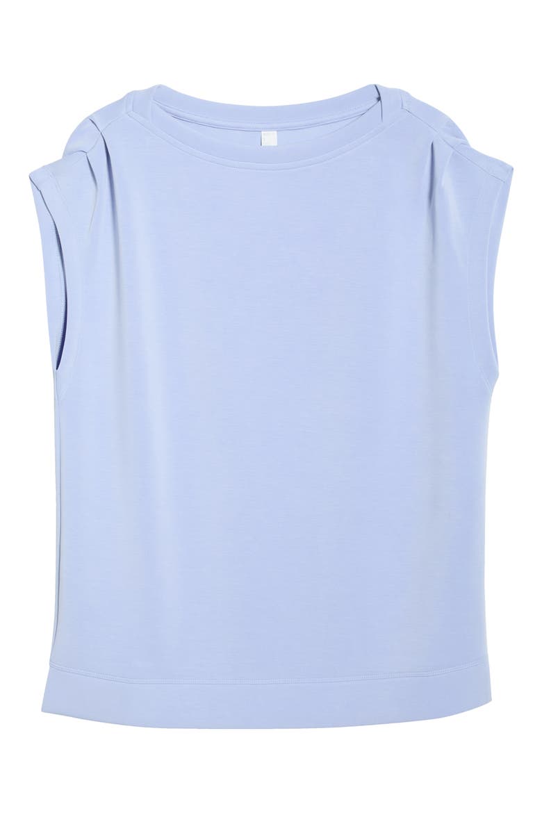 Soft Luxe Knit Gathered Shoulder Top, Alternate, color, BLUE STORK