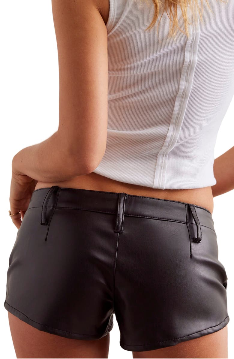 Free People Alessia Faux Leather Shorts, Alternate, color, 