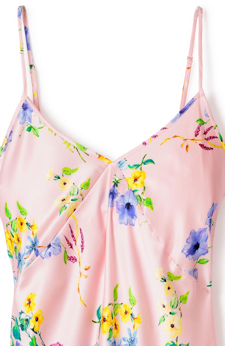 Petite Plume Brilliant Botanical Mulberry Silk Nightgown, Alternate, color,