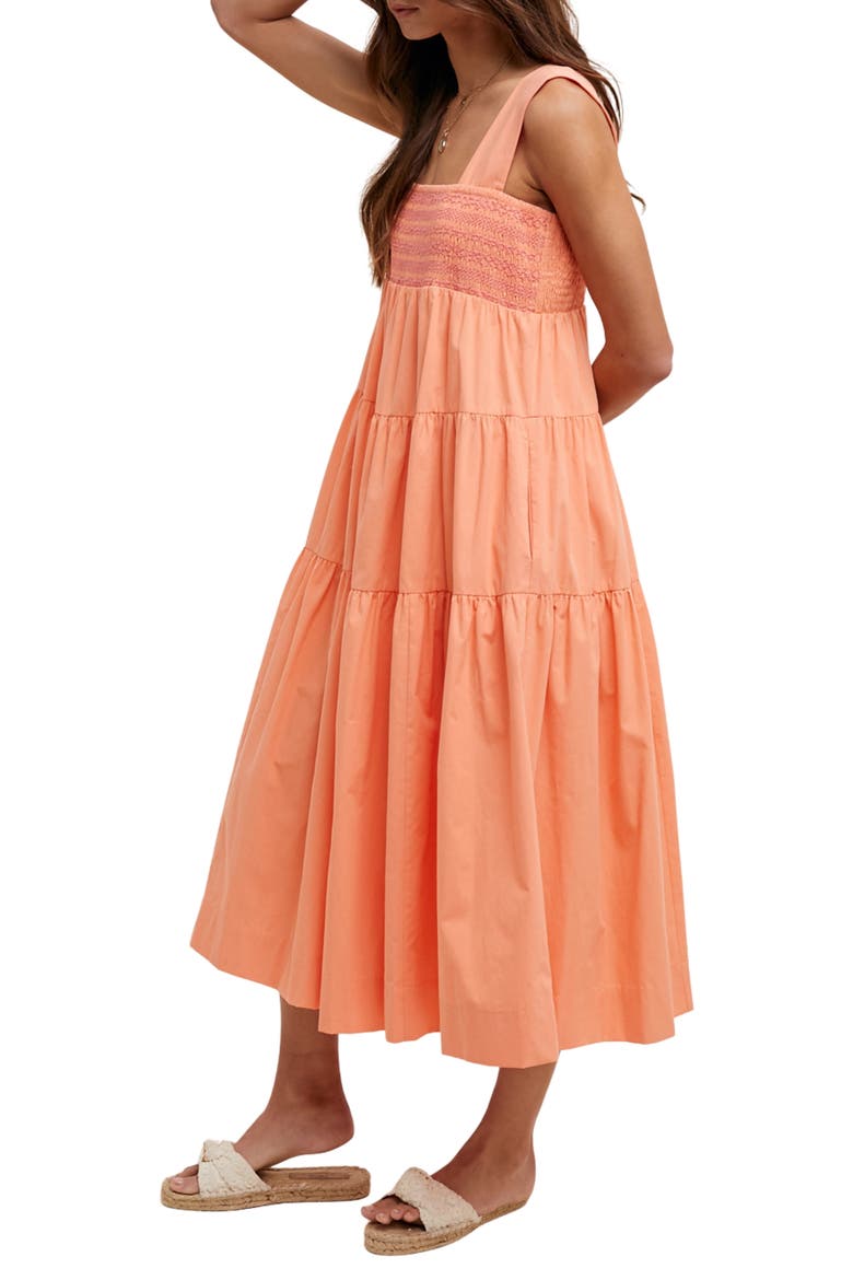 Tiered Maxi Dress, Alternate, color, SUNKIST/ PUNCH
