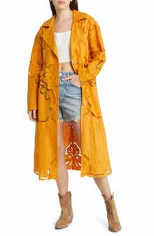 Susanna Eyelet Cotton & Linen Coat
